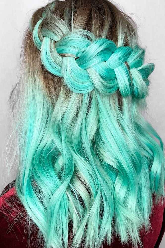 The Top Green Hair Color Ideas And How To Get Them -   16 mint hair Ombre ideas