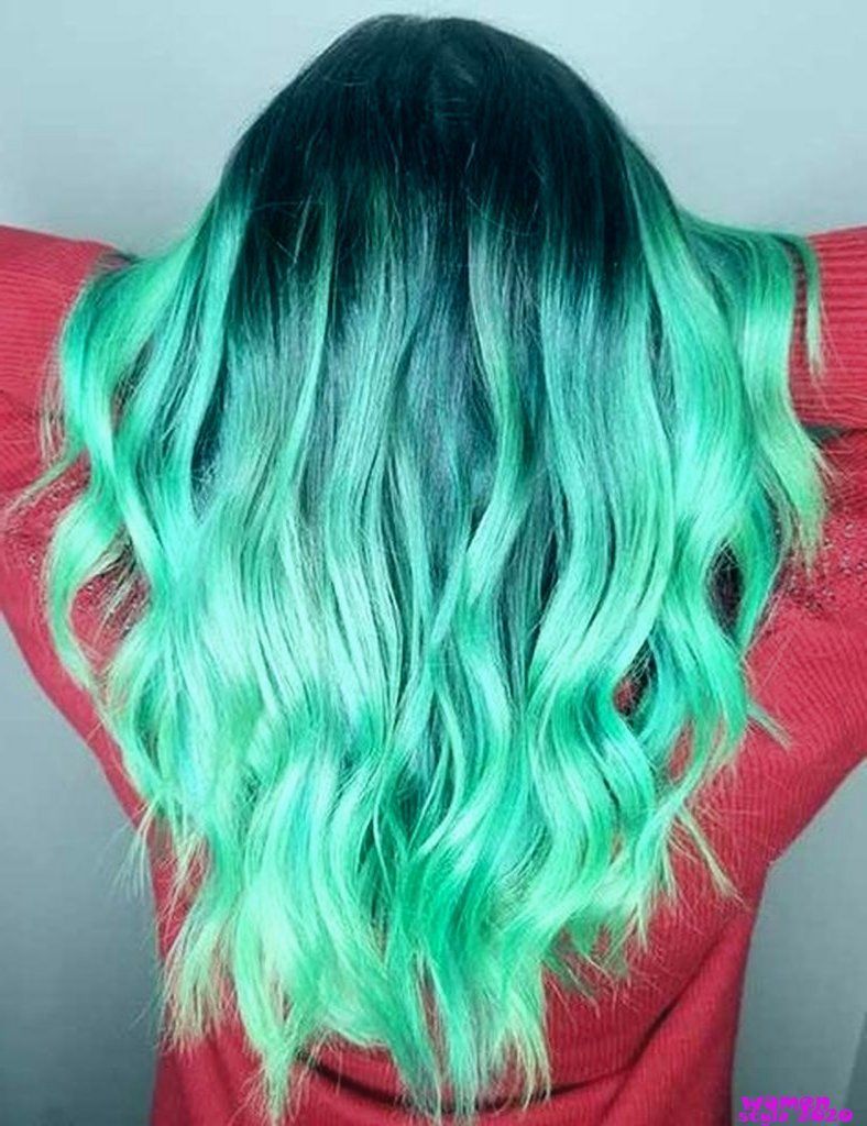 25 Coolest Dark Ombre Hair for Women -   16 mint hair Ombre ideas