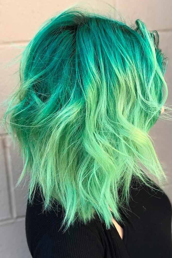 The Top Green Hair Color Ideas And How To Get Them -   16 mint hair Ombre ideas