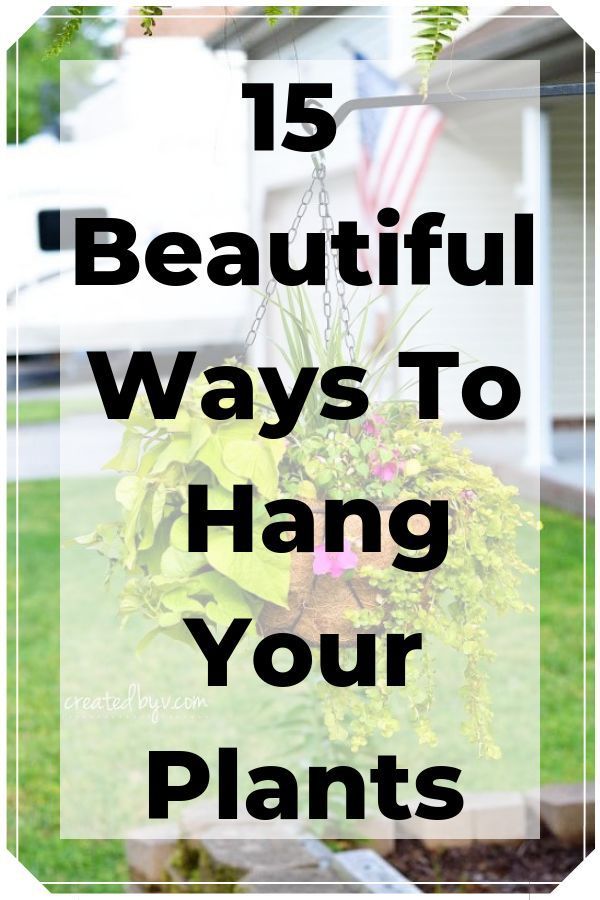 15 Beautiful DIY Ways To Hang Your Plants -   16 plants Hanging crafts ideas