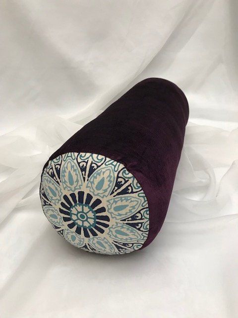 BOHEMIAN Touch, Yoga Bolster, Purple, Blue & Cream Mandala, handcrafted, removable cover, pillow insert, YOGA studio. boho room decor -   16 room decor Purple blue ideas