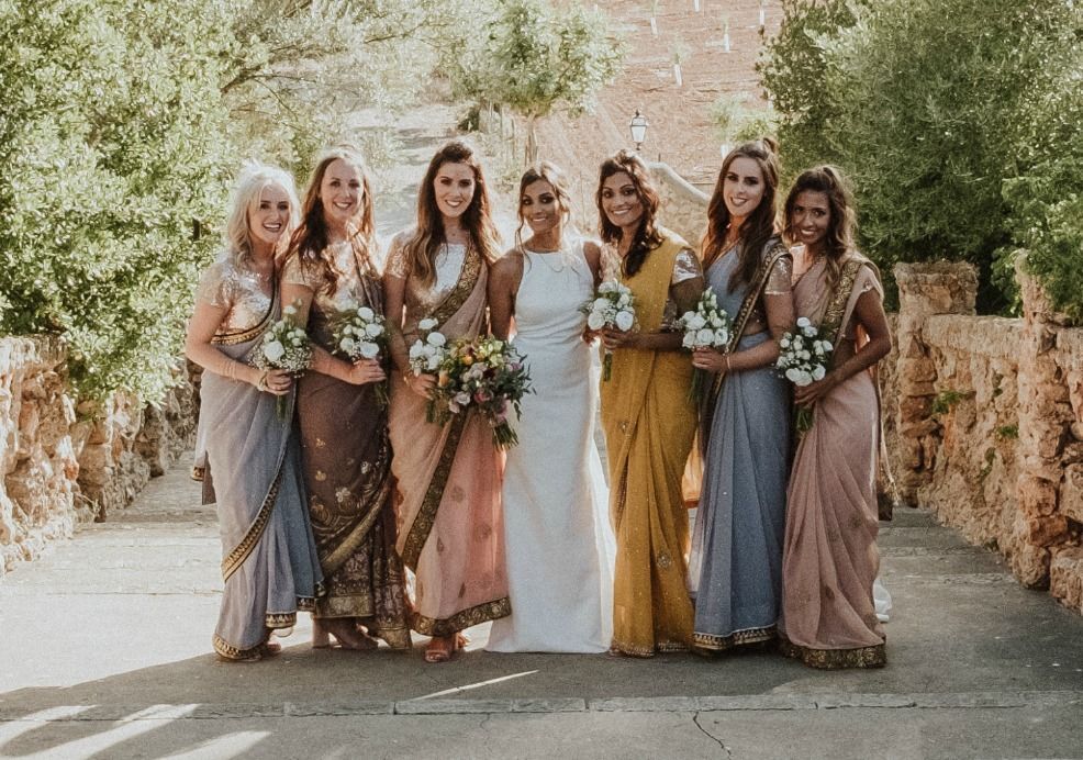 Jaya and Ben's Bright, Laid Back Outdoor Mallorca Wedding With an Indian twist by Laura Jaume -   16 wedding Indian creative ideas