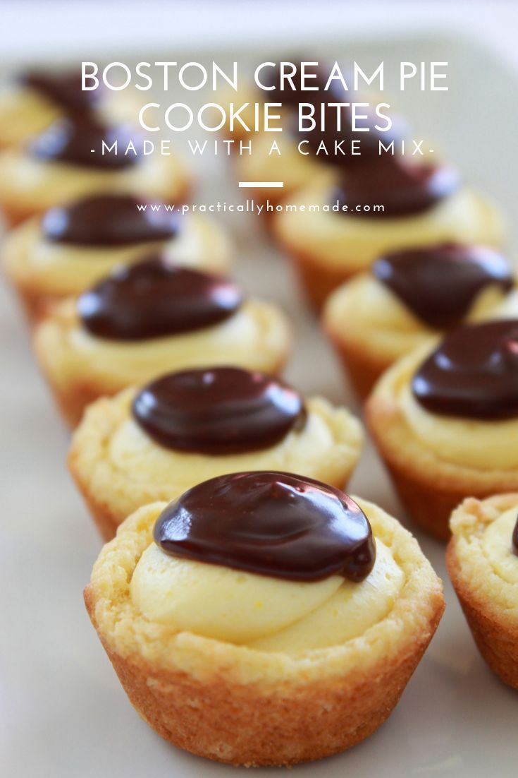 Easy Boston Cream Pie Cookie Bites Recipe | Practically Homemade -   17 desserts Photography pie ideas