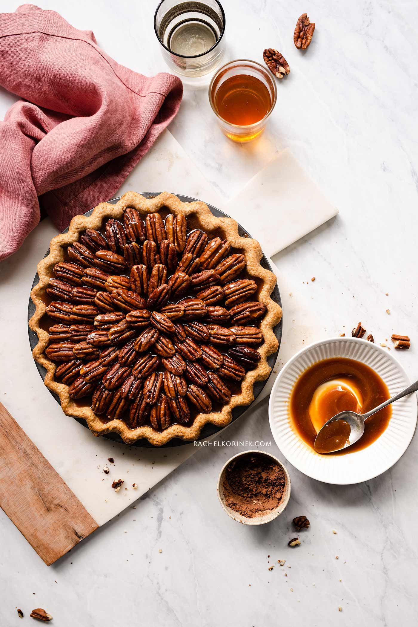 Chocolate Pecan Pie (with Salted Caramel!) — Rachel Korinek -   17 desserts Photography pie ideas