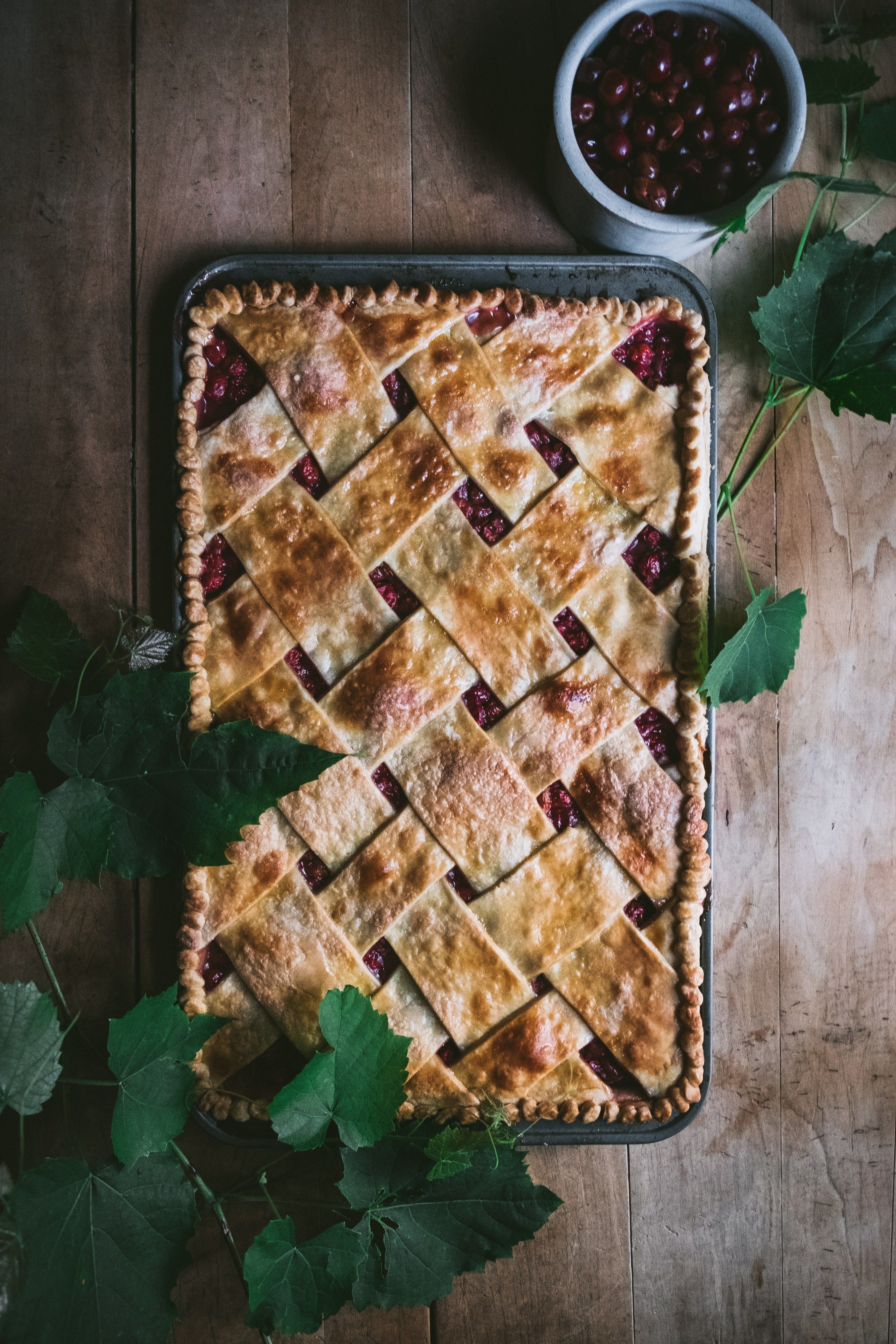 Sour Cherry Slab Pie - The Edgewood Road -   17 desserts Photography pie ideas