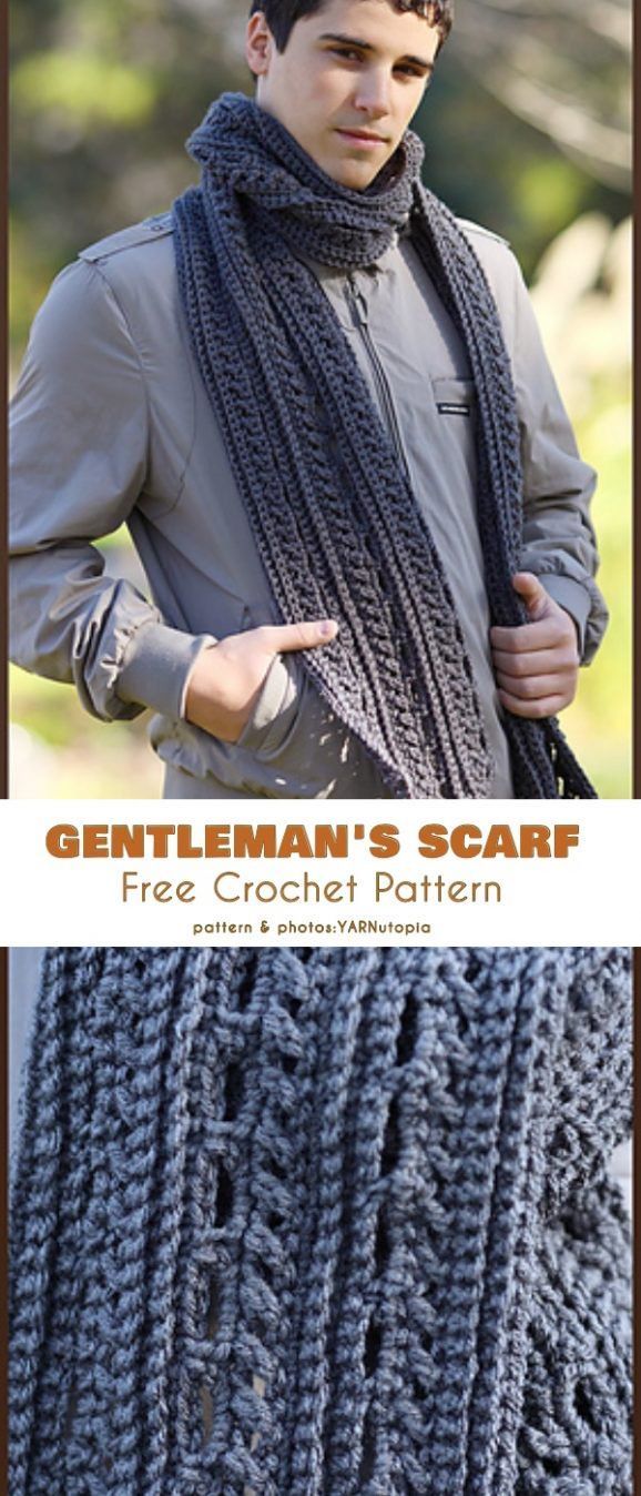 The Best Scarfs for Gentleman Free Crochet Patterns -   17 DIY Clothes Scarf free pattern ideas