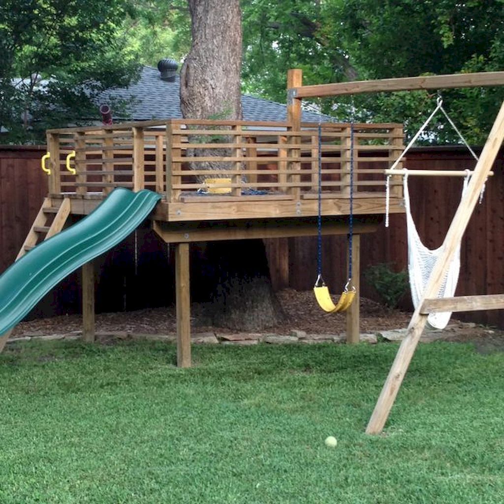44 diy playground project ideas for backyard landscaping - Structhome.com -   17 diy projects Backyard tree houses ideas