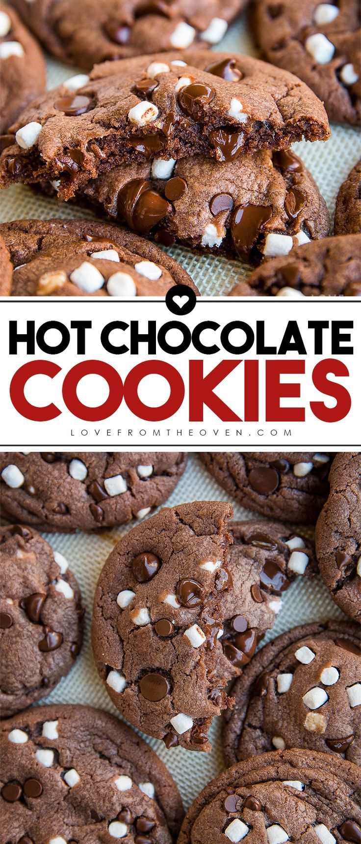 Hot Chocolate Cookies • Love From The Oven -   17 holiday Cookies recipes ideas