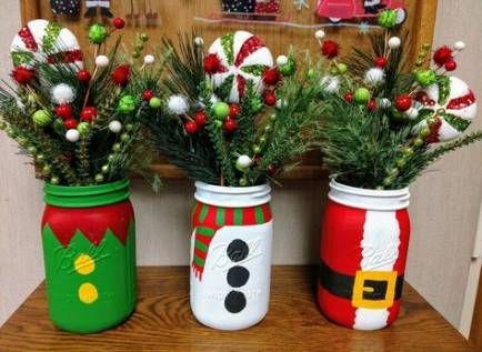 Holiday art paintings mason jars 59+ Ideas -   17 holiday Crafts mason jars ideas