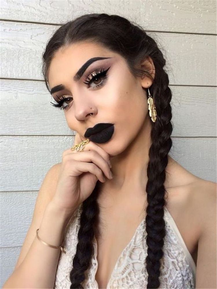 17 makeup Black lipstick ideas