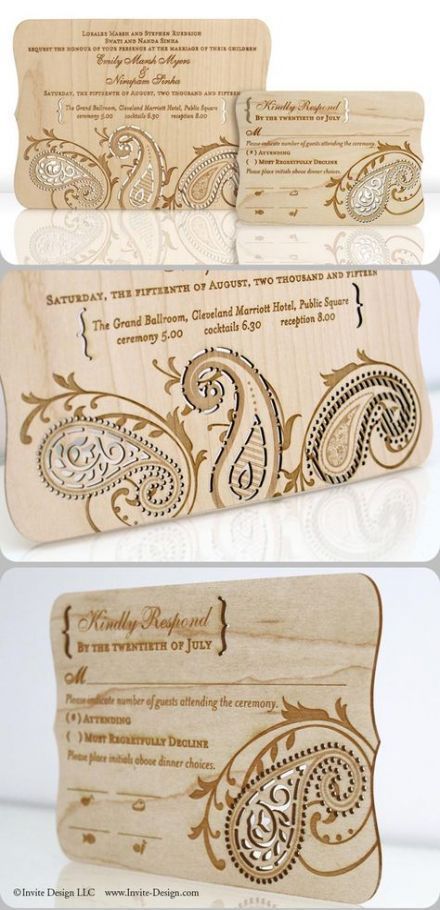 60+ Ideas For Wedding Invitations Laser Cut Wood Design -   17 wedding Invitations wood ideas