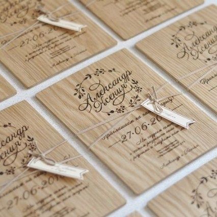 17 wedding Invitations wood ideas