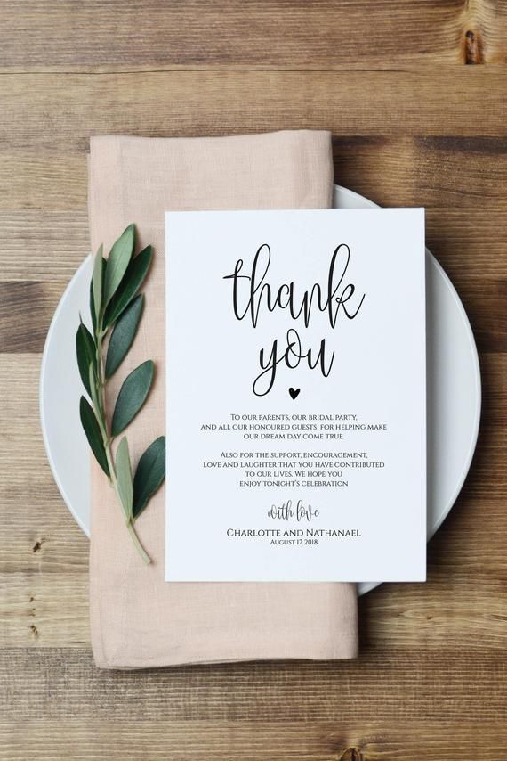 Wedding Thank You Note, Printable Thank You Card Template, Instant Downloa, Edit with TEMPLETT, WLP-ELE 461 -   17 wedding Invitations wood ideas