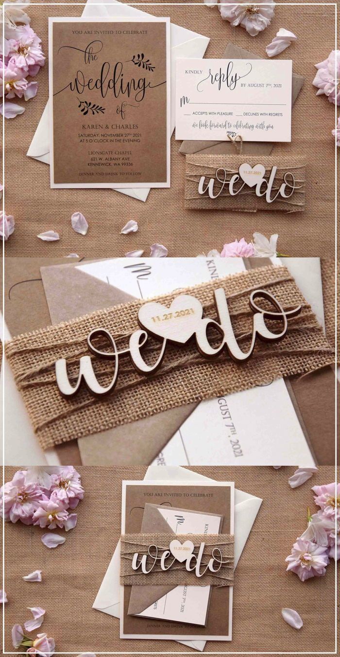 17 wedding Invitations wood ideas