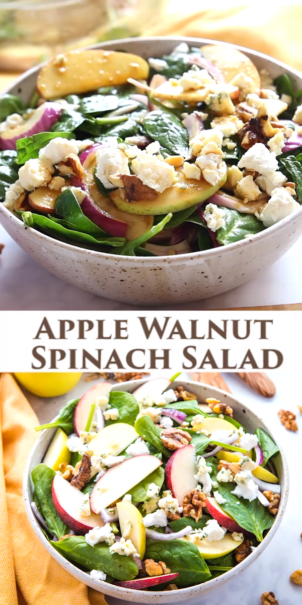 Apple Walnut Spinach Salad -   18 diet Dinner salad ideas