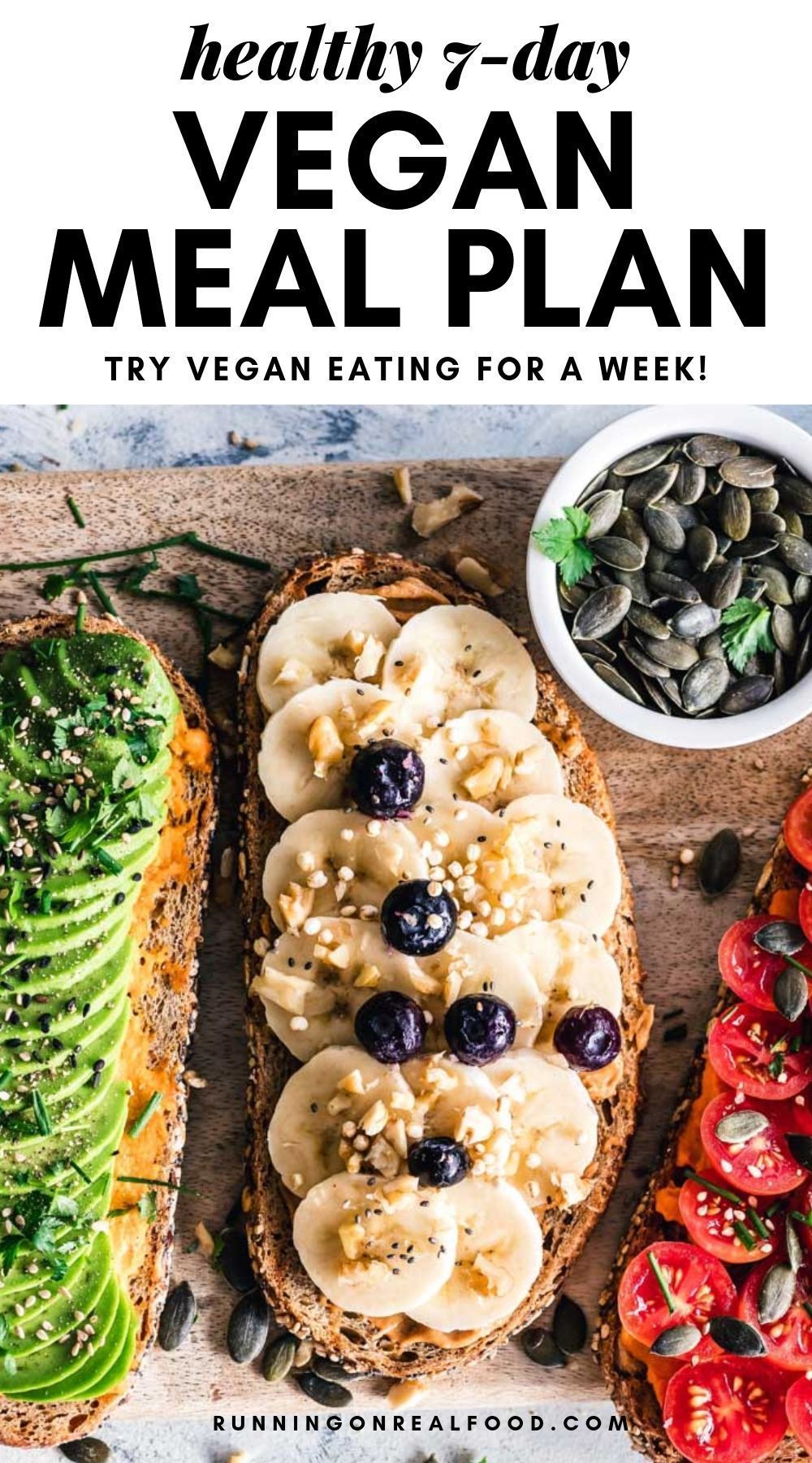 One-Week Vegan Meal Plan -   18 diet Meals on the go ideas