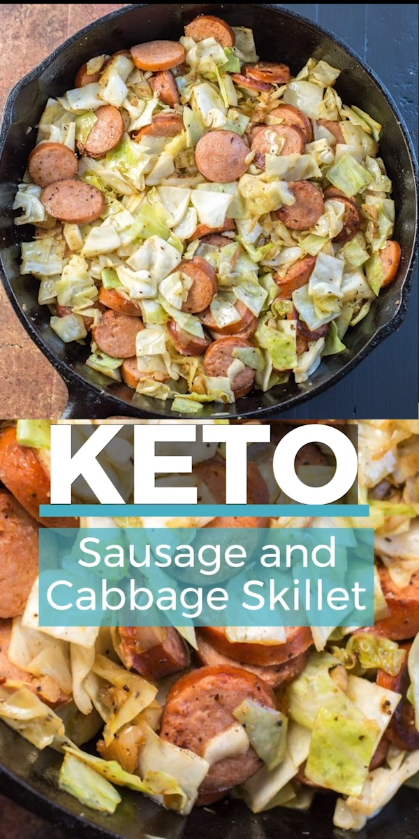 Keto Sausage and Cabbage Skillet -   18 diet Meals on the go ideas