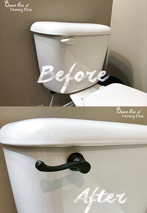 How to Upgrade Toilet Flush Levers • Queen Bee of Honey Dos -   18 diy projects House bathroom ideas