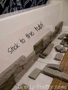 Easily update your boring built-in bathtub with airstone. -   18 diy projects House bathroom ideas