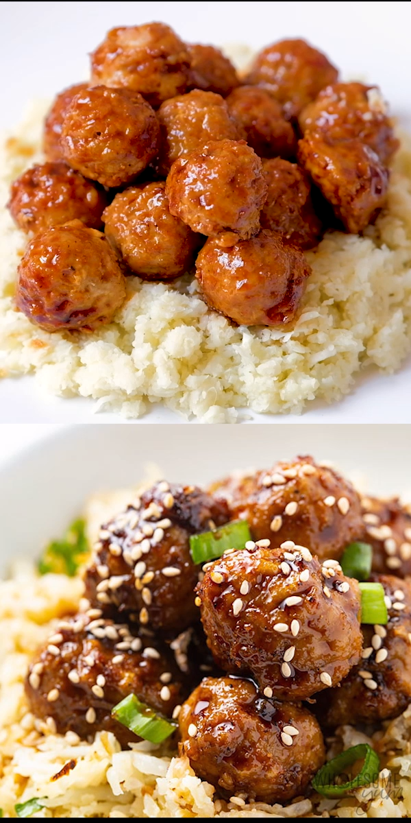 Keto Baked Asian Turkey Meatballs Recipe -   18 healthy recipes Asian dinners ideas