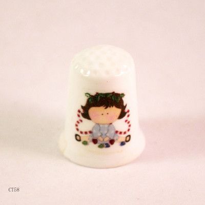 Christmas Girl with Candy Canes Thimble, Collectible Handmade Holiday -   18 holiday Girl candy canes ideas