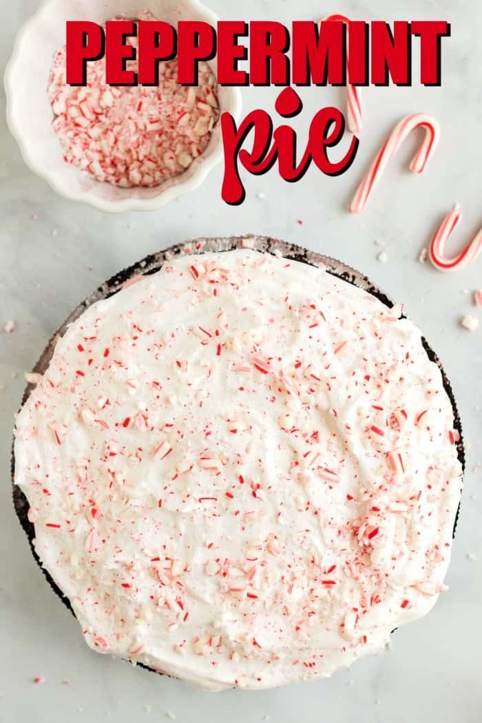 Peppermint Pie (aka Candy Cane Pie) - Easy no-bake recipe -   18 holiday Girl candy canes ideas