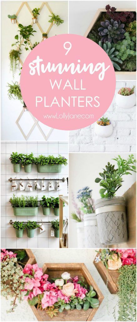 9 stunning wall planters | easy decor ideas - Lolly Jane -   18 room decor Green planters ideas