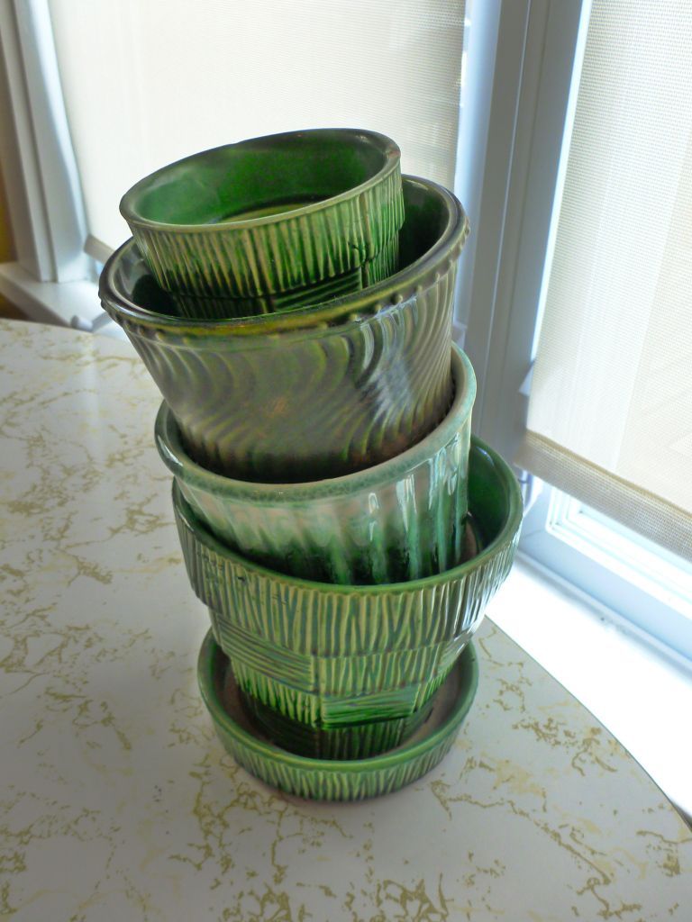 Vintage McCoy Pottery – Green Planters -   18 room decor Green planters ideas