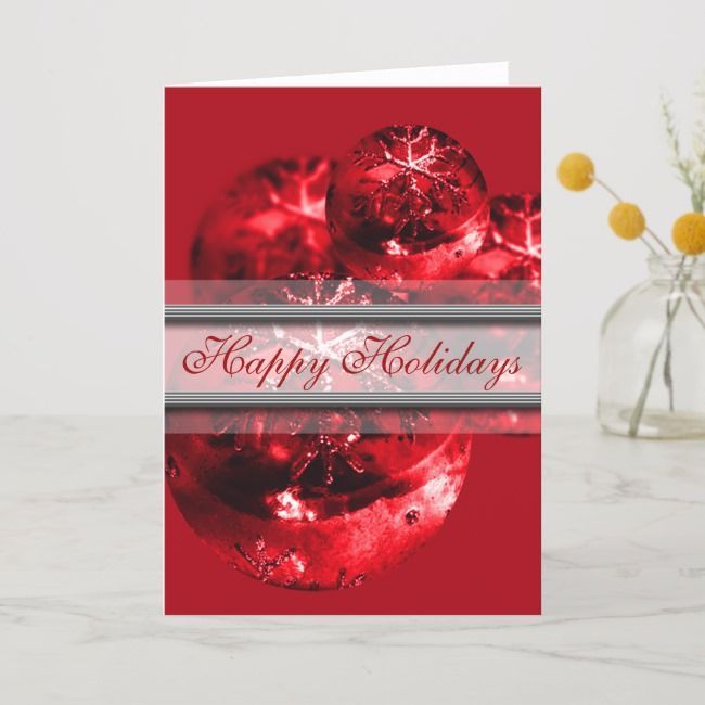 Happy Holidays Christmas Xmas Red Ornament Fancy Holiday Card | Zazzle.com -   19 holiday Happy xmas ideas