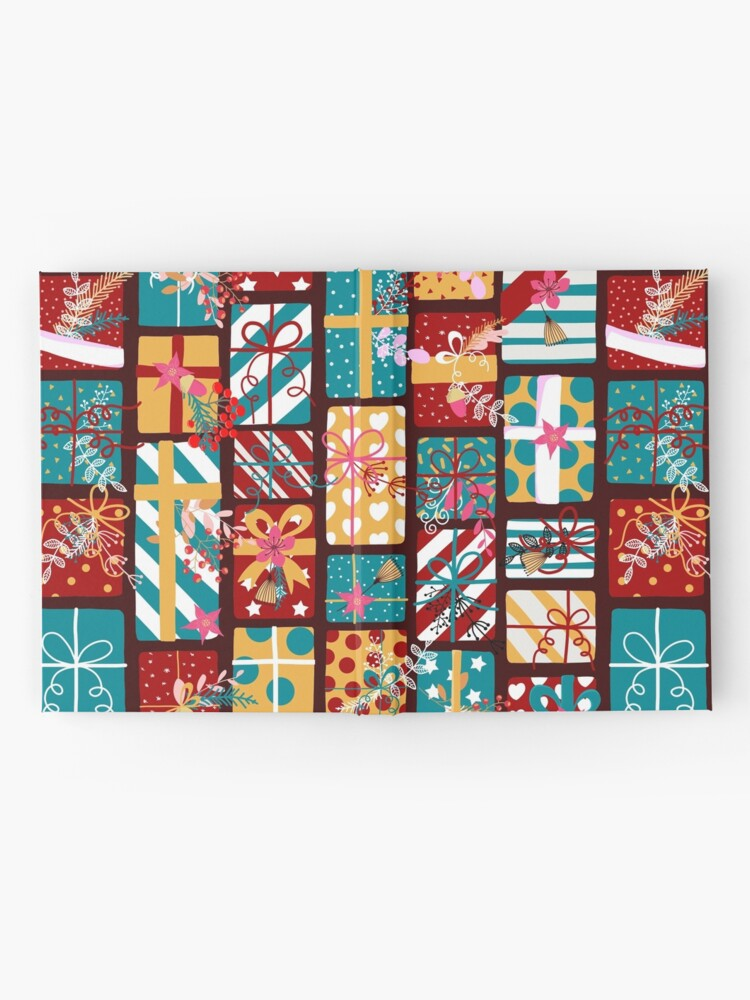 Christmas Presents Pattern Hardcover Journal -   19 holiday Happy xmas ideas