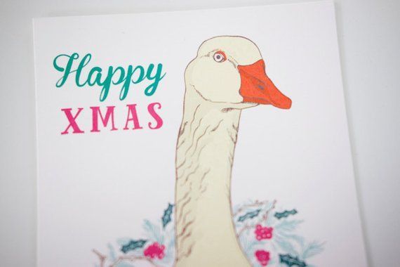 SALE - Goose Christmas  Boxed Set Holiday - Happy Xmas Goose - 50% off -   19 holiday Happy xmas ideas