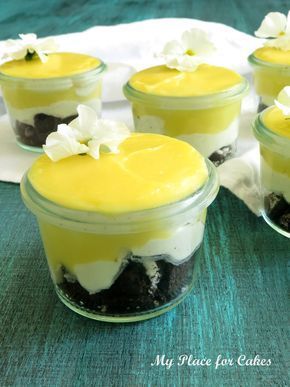 Sm? cheesecakes med Oreos og lemoncurd - My Place for Cakes -   20 desserts Oreo god ideas