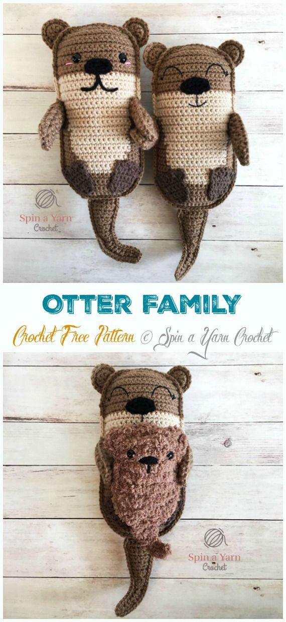 Amigurumi Sea Otter Crochet Free Patterns -   20 knitting and crochet Free Patterns girls ideas