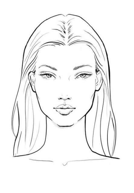 8 makeup Face sketch ideas