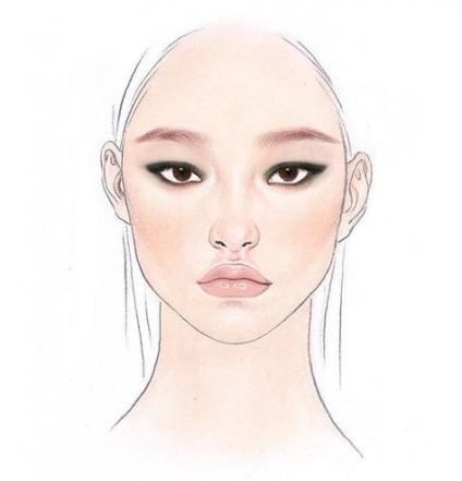Makeup Brushes Illustration Face Charts 25 Ideas -   8 makeup Face sketch ideas
