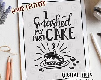 As seen on ultrasound, cute fun funny new baby newborn digital cut files, SVG, DXF, studio3 instant download, diy vinyl decals -   8 smashed cake Drawing ideas