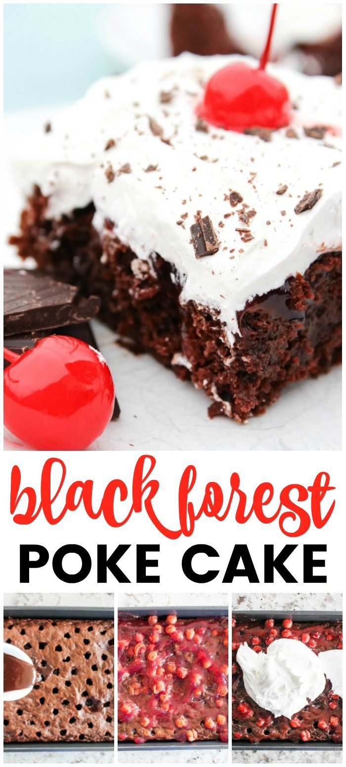 Black Forest Poke Cake -   9 cake Black Forest cherry cupcakes ideas