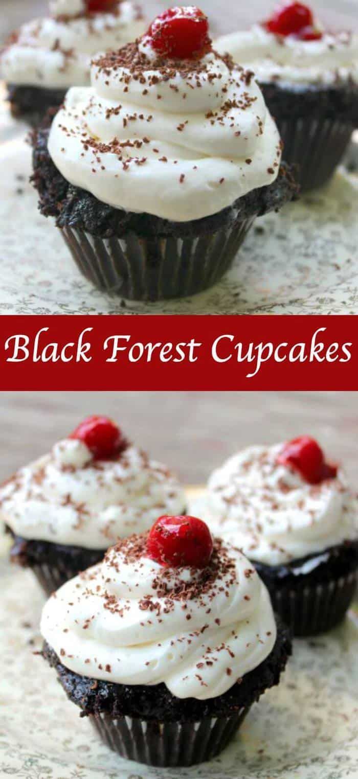 9 cake Black Forest cherry cupcakes ideas
