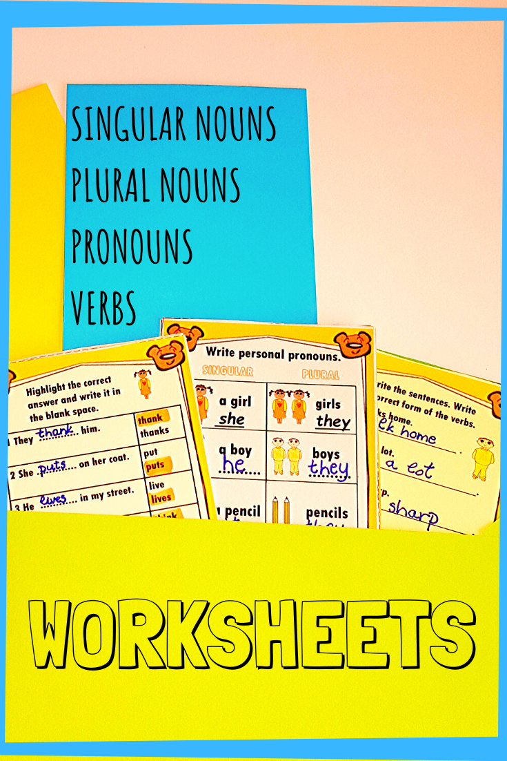 9 subjects Pronouns sentences ideas