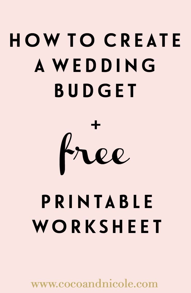 How To Create A Wedding Budget + Printable Worksheet -   11 Event Planning Spreadsheet free printable ideas