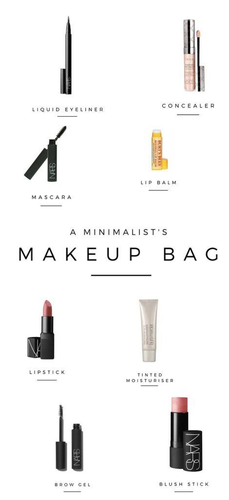 A minimalist's makeup bag and how to create a minimal makeup collection -   11 simple makeup Collection ideas