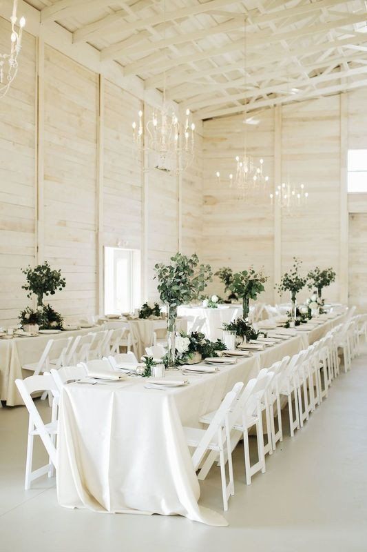 This White Wedding Decor Is Straight out of a Dream -   11 white wedding Barn ideas