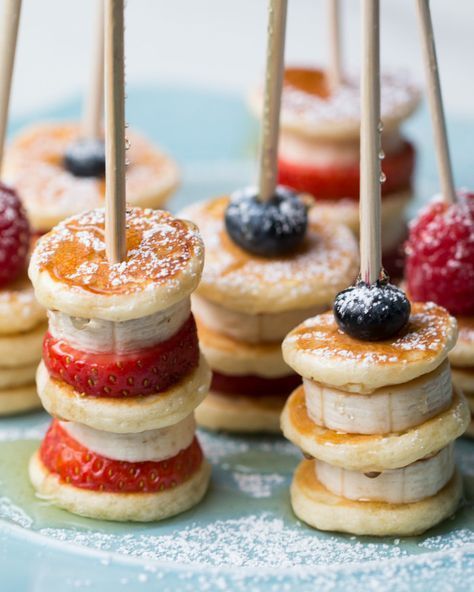 Strawberry Banana Pancake Skewers -   12 diet Wedding healthy food ideas