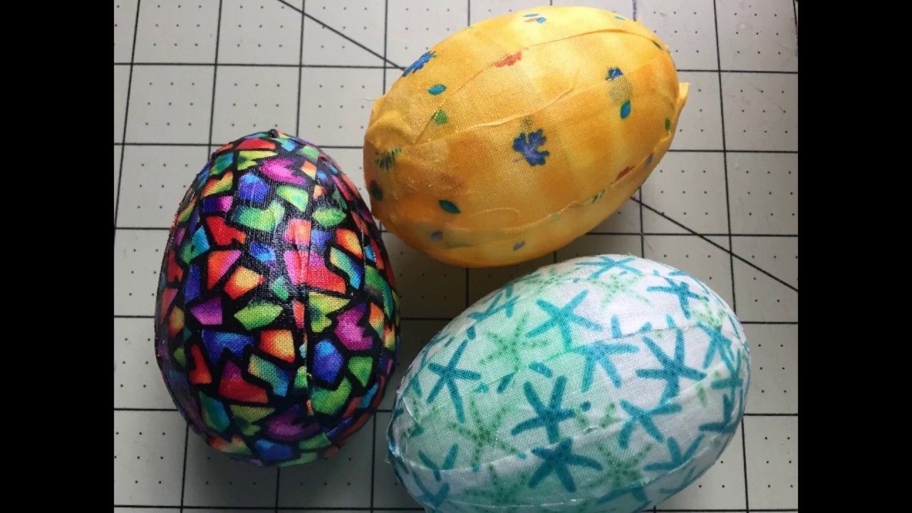 Fabric Covered Plastic Easter Eggs - DIY Spring Craft Project -   13 fabric crafts Easter plastic eggs ideas