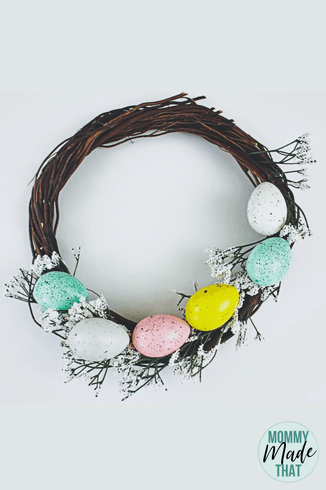 DIY Easter Egg Wreath from the Dollar Store Items -   13 fabric crafts Easter plastic eggs ideas