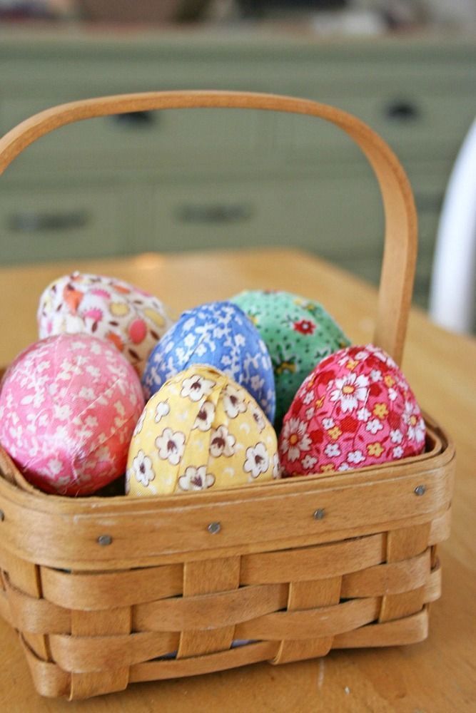 Fabric Covered Eggs Tutorial -   13 fabric crafts Easter plastic eggs ideas