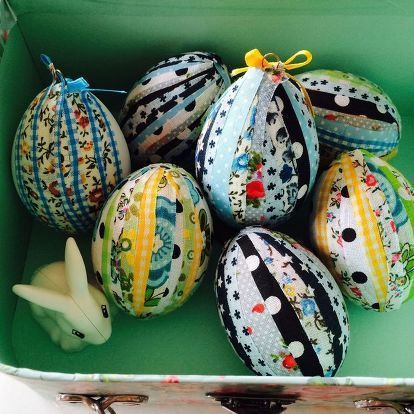 13 fabric crafts Easter plastic eggs ideas