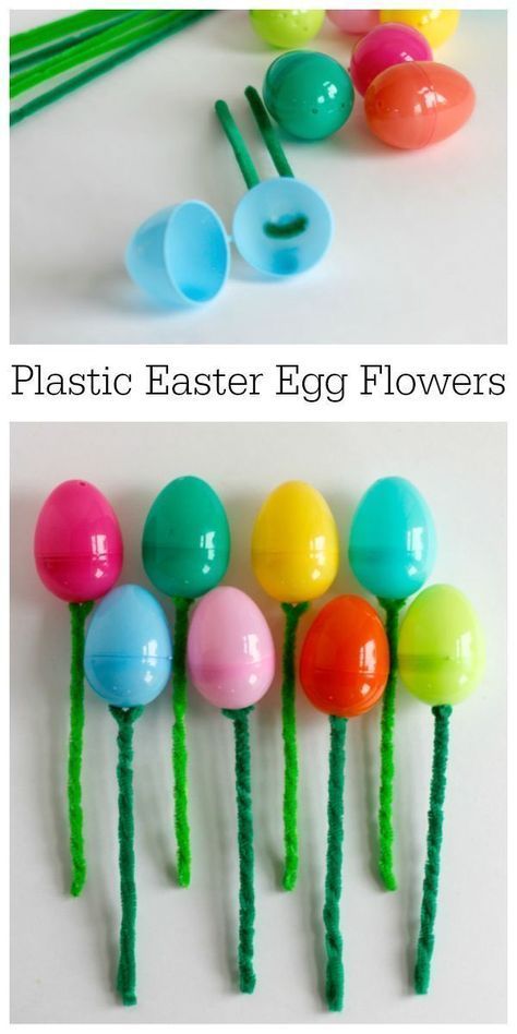 Plastic Easter Egg Flower Bouquets | Make and Takes -   13 fabric crafts Easter plastic eggs ideas