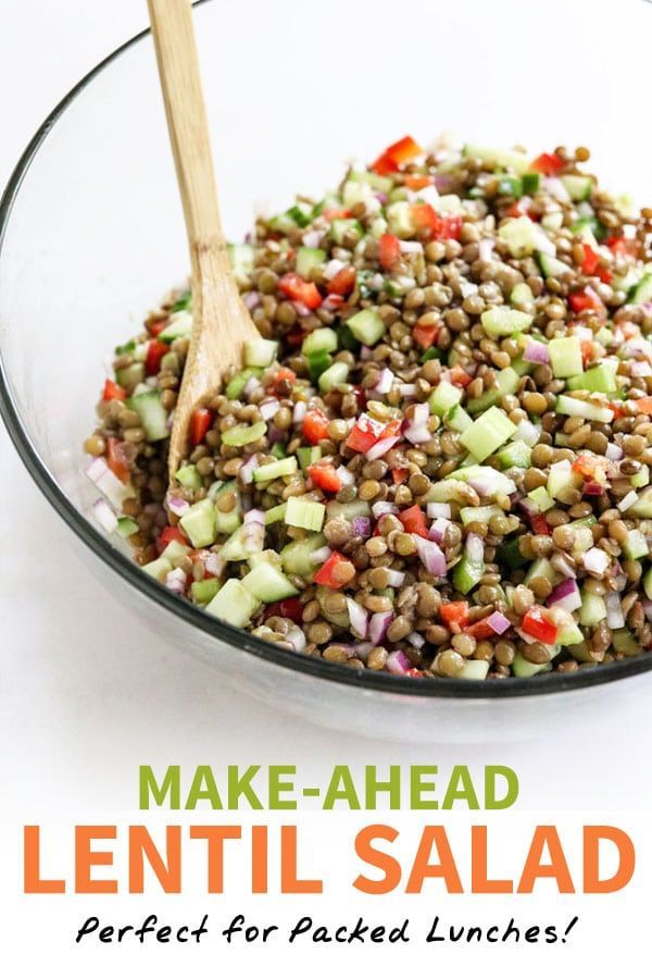 Lentil Salad (Perfect for Make-Ahead Meals!) -   13 healthy recipes For The Week veggies ideas