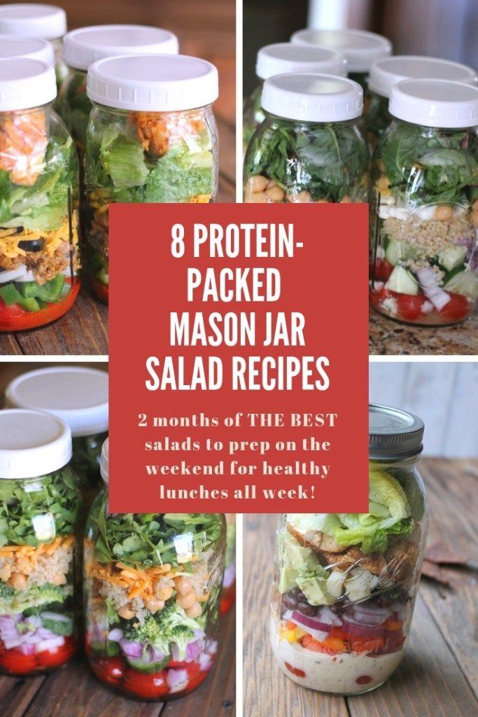 8 Protein-packed Mason Jar Salad Recipes You Need To Make This Weekend! -   13 healthy recipes For The Week veggies ideas